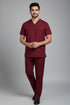 Men’s 3-Pocket V-Neck Scrub Set – Cotton-Polyester Blend