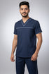 Men’s 3-Pocket V-Neck Scrub Set – Cotton-Polyester Blend