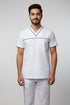Men’s 3-Pocket V-Neck Scrub Set – Cotton-Polyester Blend