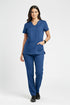Women's 4-Pocket Scallop Neck Scrub