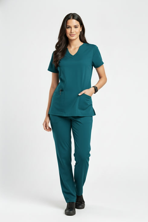 Women's 4-Pocket Scallop Neck Scrub - ModScrubs