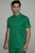 Men’s 3-Button Mandarin Collar Scrub Top with Utility Pockets - ModScrubs