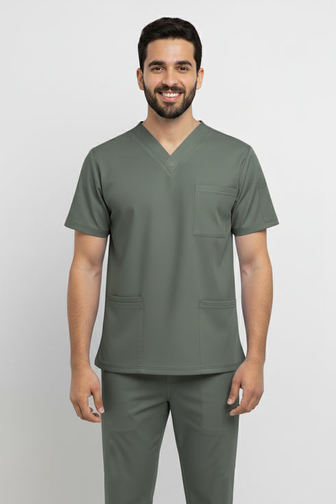 Men V Neck scrubs 5 pocket Scrub