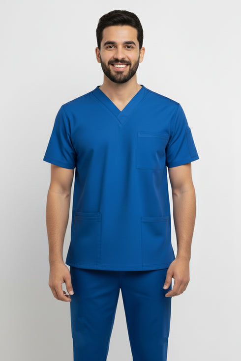 Men V Neck scrubs 5 pocket Scrub