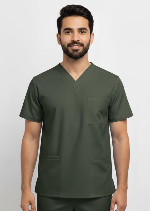 Men V Neck scrubs 4 pocket Scrub