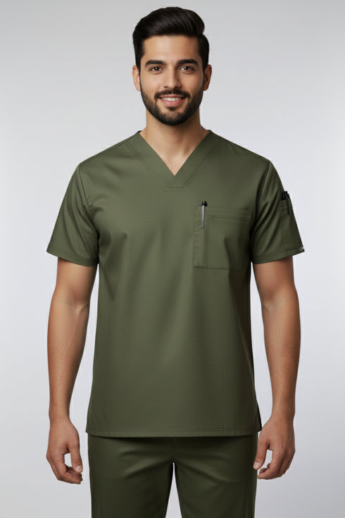 Men's 3-Pocket V-Neck Scrub