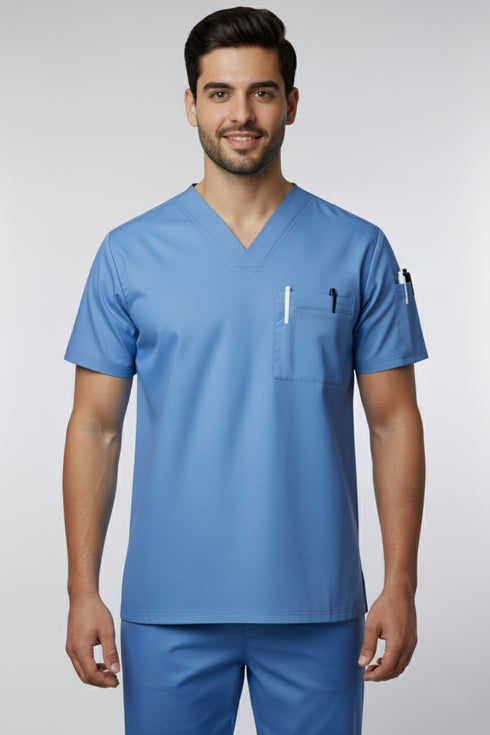 Men's 3-Pocket V-Neck Scrub