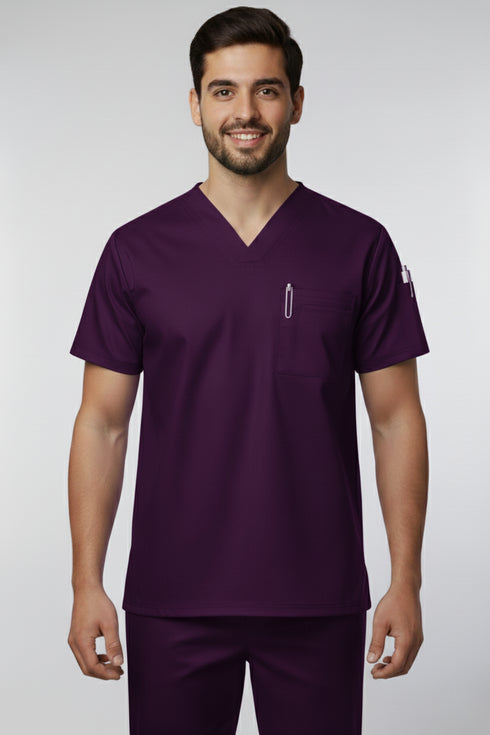 Men's 3-Pocket V-Neck Scrub