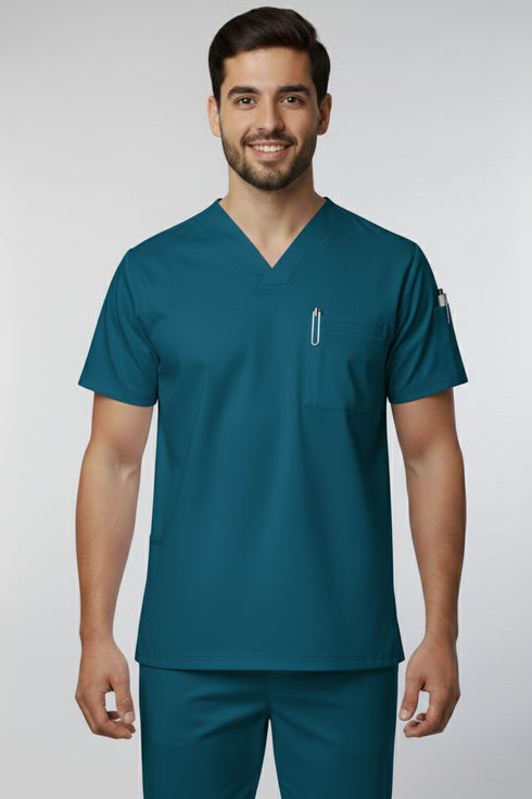 Men's 3-Pocket V-Neck Scrub