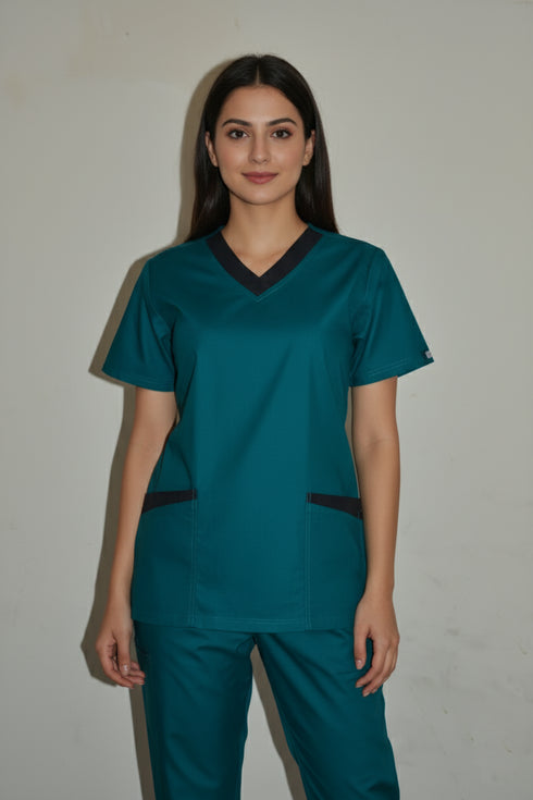 Women's 4-Pocket Rounded V-Neck Scrub - ModScrubs