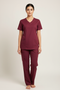 Women's 4-Pocket Rounded V-Neck Scrub