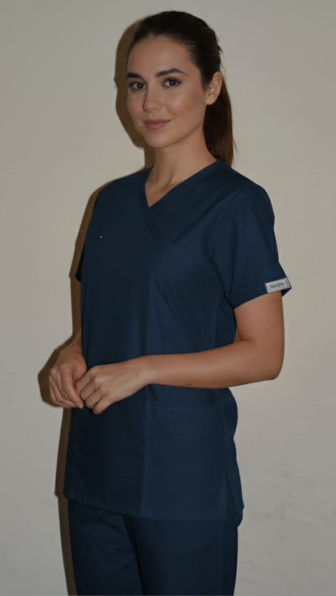 Women's 2-Pocket Mock Wrap Scrub