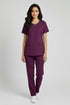 Women 3-Pocket Crisscross Contrast V-Neck Scrub - ModScrubs