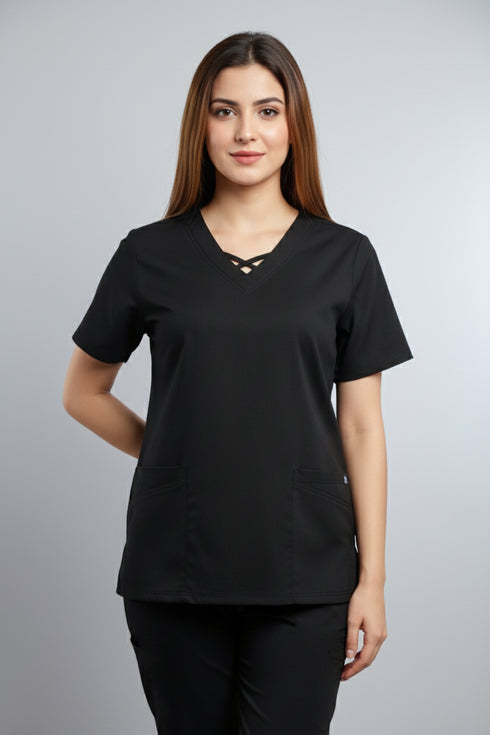 Women's 4-Pocket Crisscross Scrub
