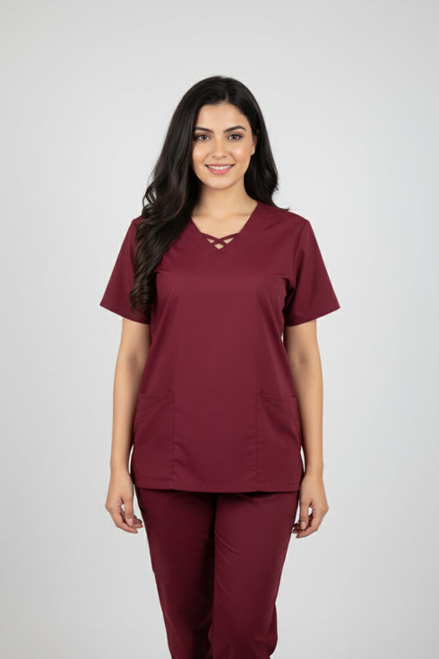 Women's 4-Pocket Crisscross Scrub