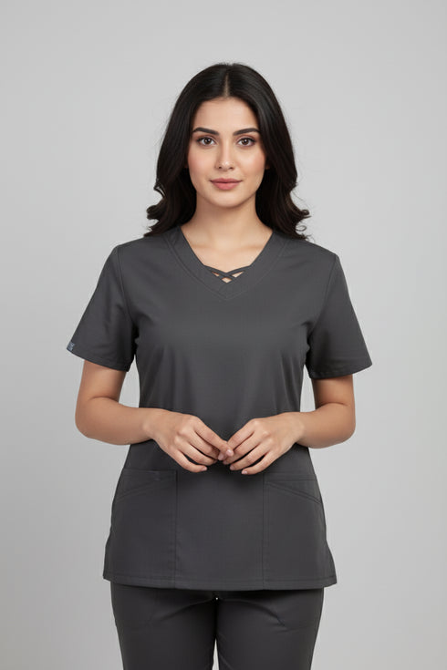 Women's 4-Pocket Crisscross Scrub