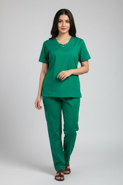 Women's 4-Pocket Crisscross Scrub