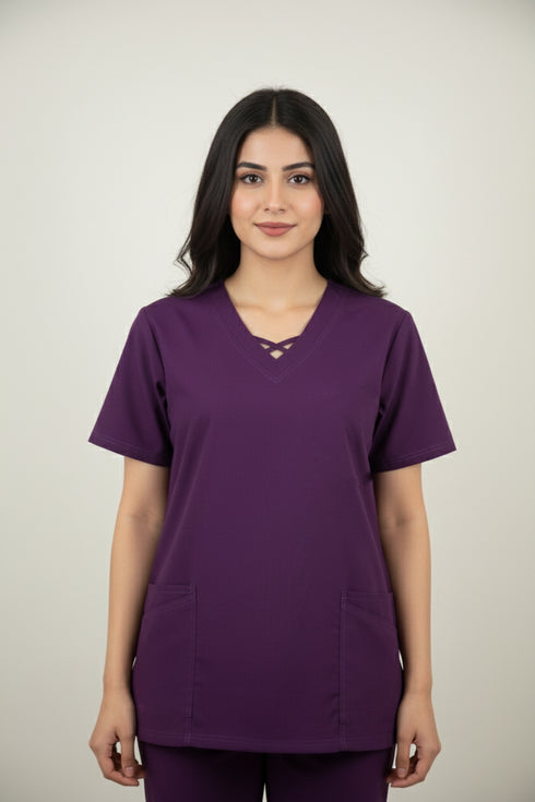 Women's 4-Pocket Crisscross Scrub