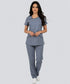 Women’s 4-Pocket Asymmetrical Neck Scrub – Cotton-Polyester
