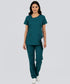 Women’s 4-Pocket Asymmetrical Neck Scrub – Cotton-Polyester