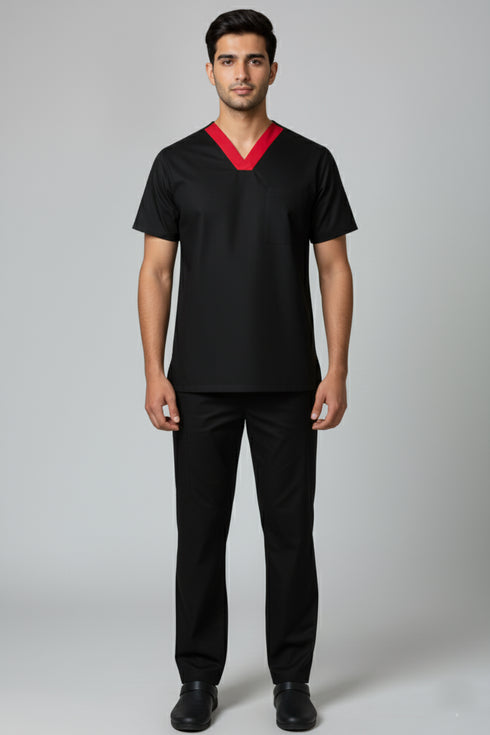 Men V Neck one pockets scrubs