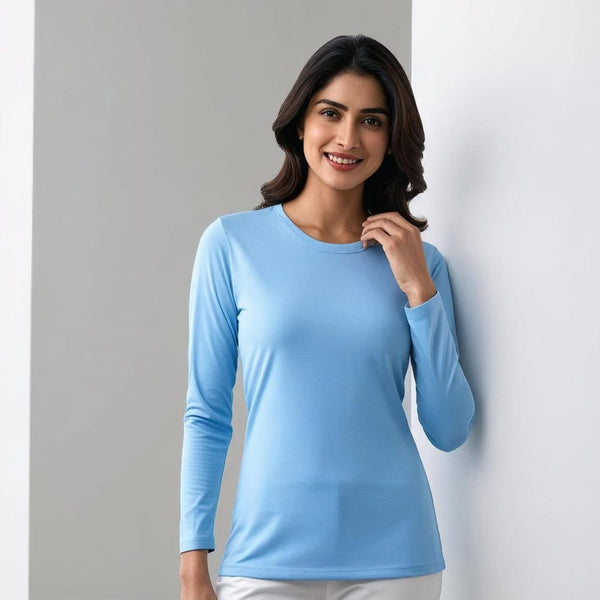 CielBlue Cotton Jersey Full Sleeve T-Shirt – Light, Soft, Stylish