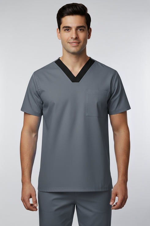Men V Neck one pockets scrubs
