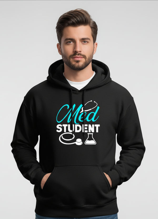 Men’s Black Hoodie – Med Student Edition