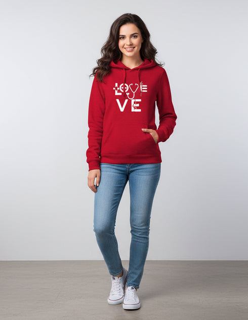Women’s Red Medical Love Hoodie