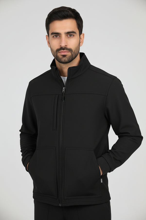 Men’s 3-Pocket Bonded Fleece Scrub Jacket