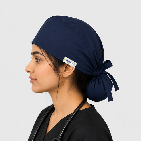 ModScrubs Premium Polyester-Spandex Tie-Back Scrub Cap