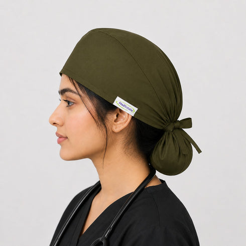 ModScrubs Premium Polyester-Spandex Tie-Back Scrub Cap