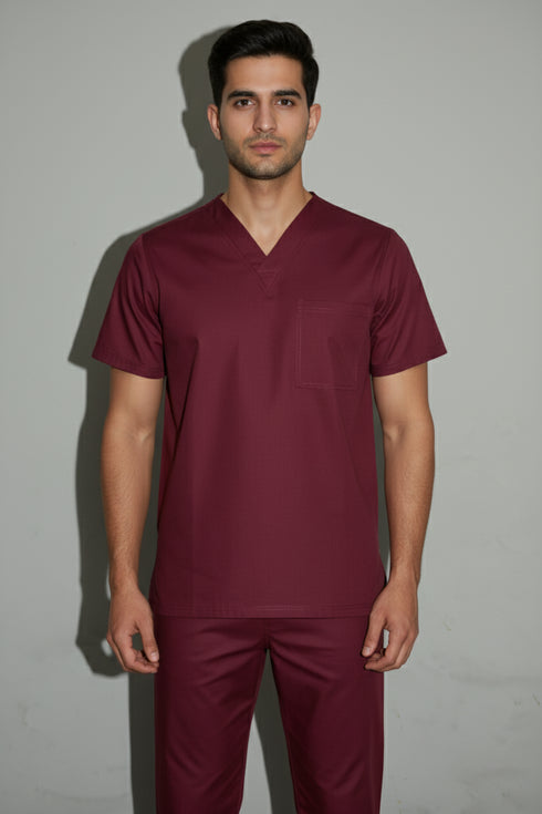 Men's 1-Pocket V-Neck Scrub