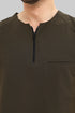 Men-1-PocketSTRETCH-Tuck-In-Zipper-Round-Neck-Scrub-Olive-Neck