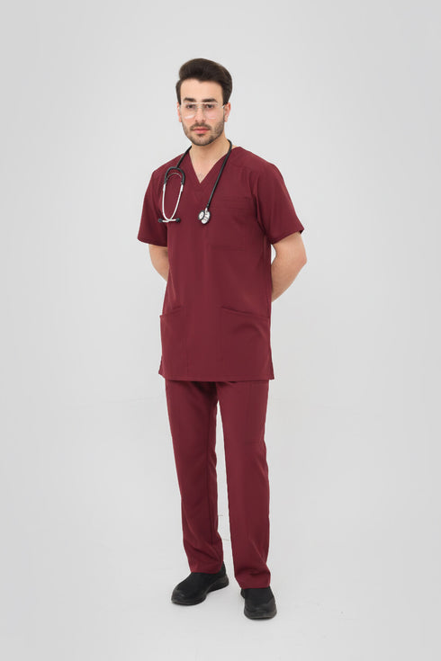 ModScrubsStretchMen_s5-PocketV-NeckScrub-ModScrubs-Maroon