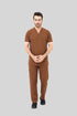 Premium-Stretch-V-Neck-Scrub-modscrubs-Brown
