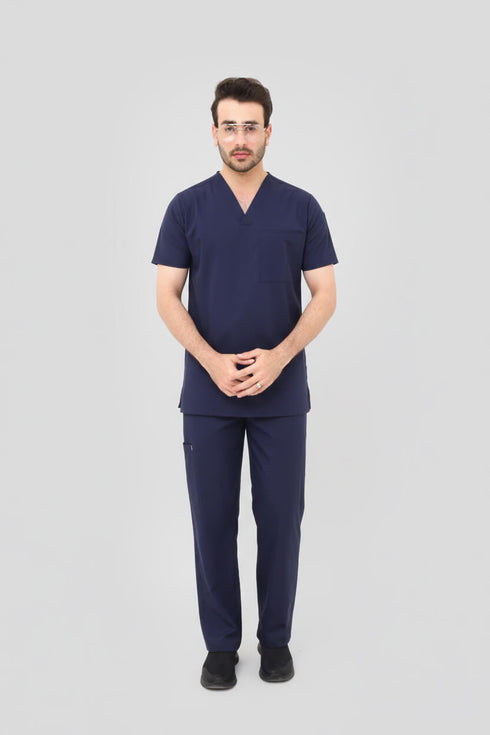 Premium-Stretch-V-Neck-Scrub-modscrubs-Navy