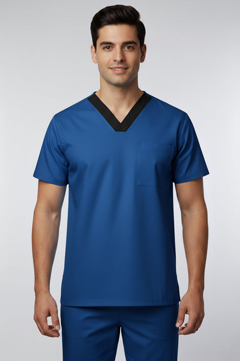 Men V Neck one pockets scrubs