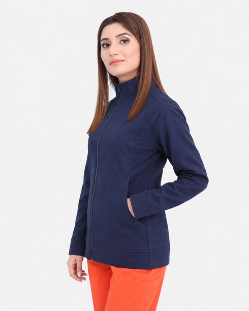 Women's Premium 2-Pocket Stand Collar Inner Fleece Jacket