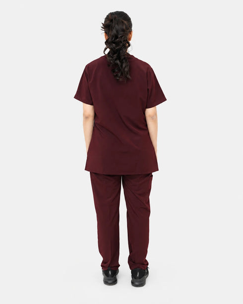 Women's back stretch V-neck medical scrub set