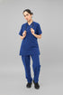 Women-Premium-Stretch-V-Neck-Scrub-blue