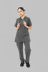 Women-Premium-Stretch-V-Neck-Scrub-gray
