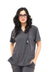 Women 4 pocket v Neck Scrubs with jogger pent Gray