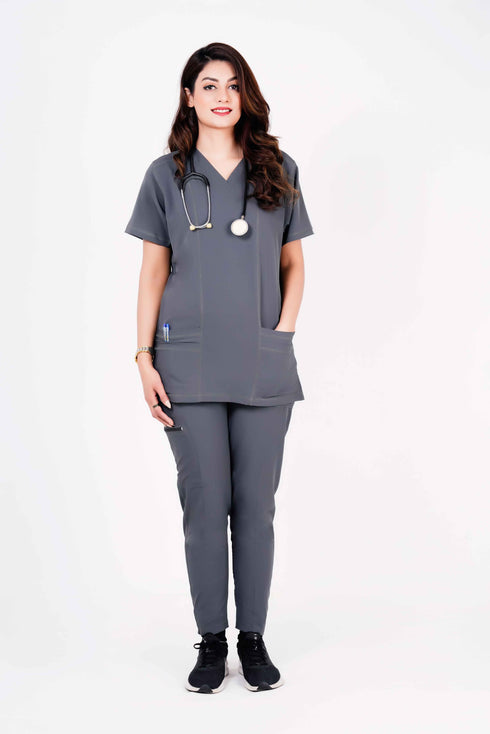 Women's 4-Pocket V-Neck Scrub & Jogger Pants