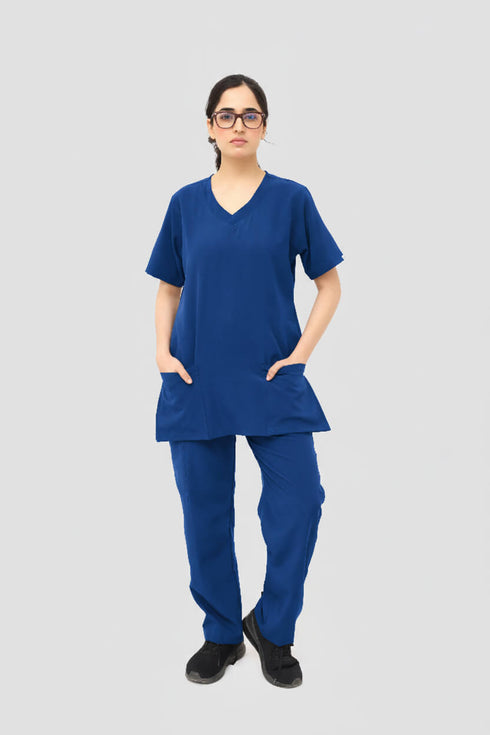 Women_s-4-Pocket-Premium-Medical-Scrub-Polyester-Spandex-blue