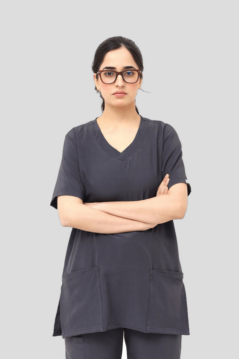 Women’s 4-Pocket Premium Medical Scrub – Polyester Spandex