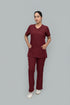 Women_s5-PocketScrubwithBellBottomPants-ModScrubs-Maroon