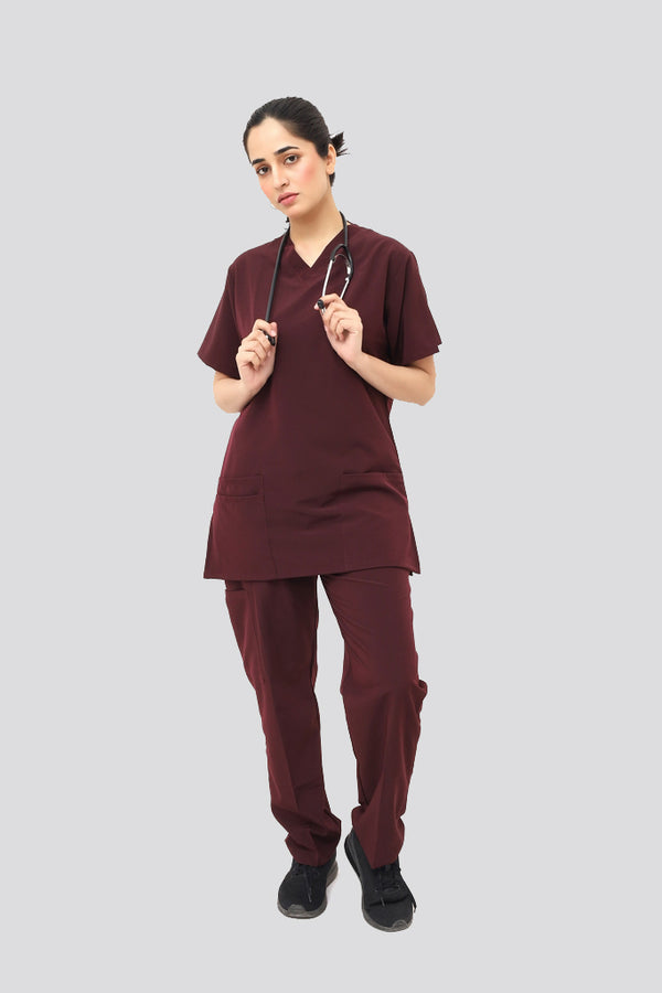 Women’s Premium Stretch V Neck Scrub – Polyester Spandex