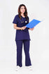 Women's 5-Pocket Scrub with Bell Bottom Pants