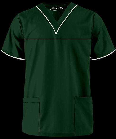 Men’s 3-Pocket V-Neck Scrub Set – Cotton-Polyester Blend